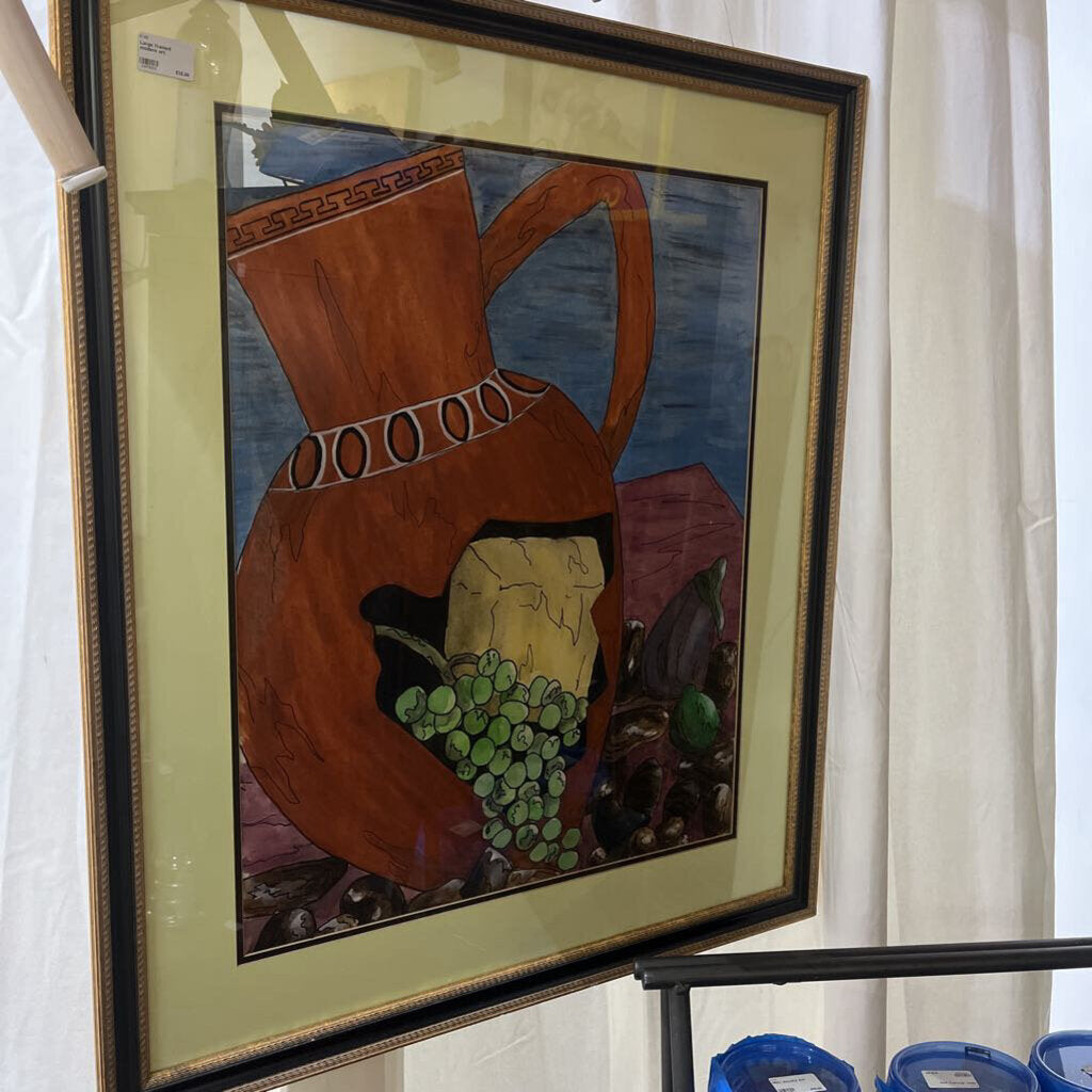 LARGE FRAMED MODERN ART