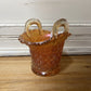 CARNIVAL GLASS BASKET