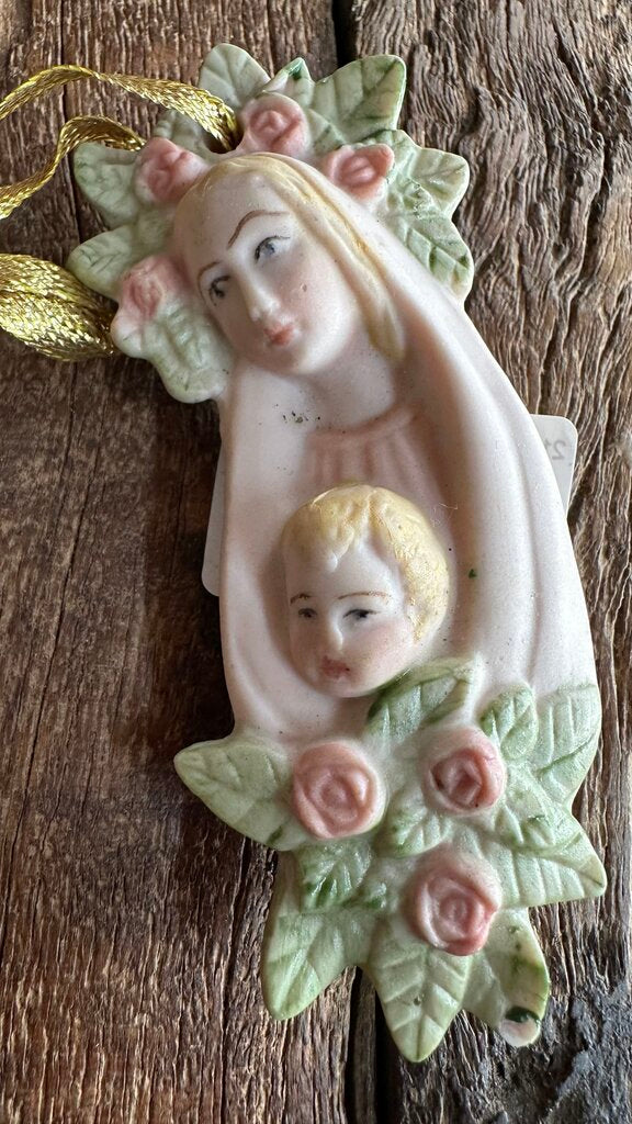 Vintage porcelain Madonna and child