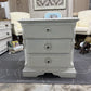 BROYHILL DISTRESSED WHITE SOLID WOOD NIGHTSTAND