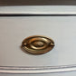 WHITE SOLID MAHOGANY 9 DRAWER MULTIPURPOSE BUFFET WITH GLASS TOP