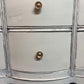WHITE SOLID MAHOGANY 9 DRAWER MULTIPURPOSE BUFFET WITH GLASS TOP