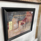 FRAMED PRINT WITH RED FLOWER