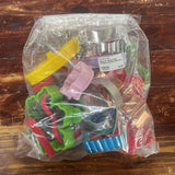 BAG OF ASSORTED COOKIE CUTTERS/PRESS