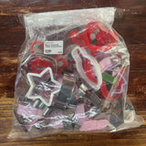 BAG OF ASSORTED COOKIE CUTTERS/PRESS