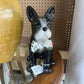 Black Bow Tie Bully Dog Statue