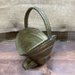 VINTAGE SOLID BRASS SEASHELL HANDLE BRIDE'S BASKET