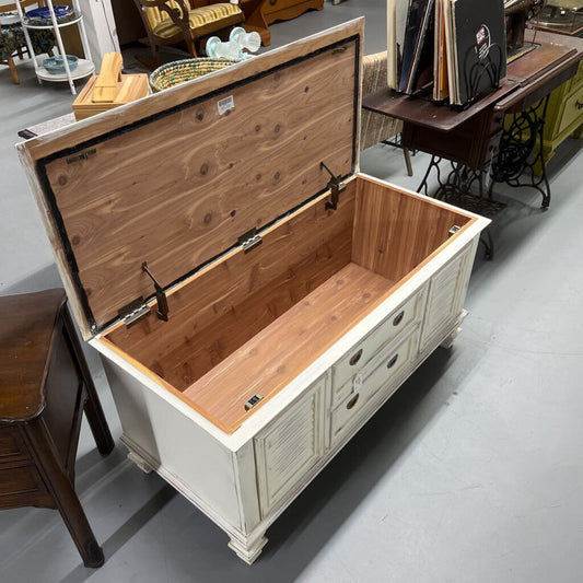 HAND-PAINTED CEDAR CHEST