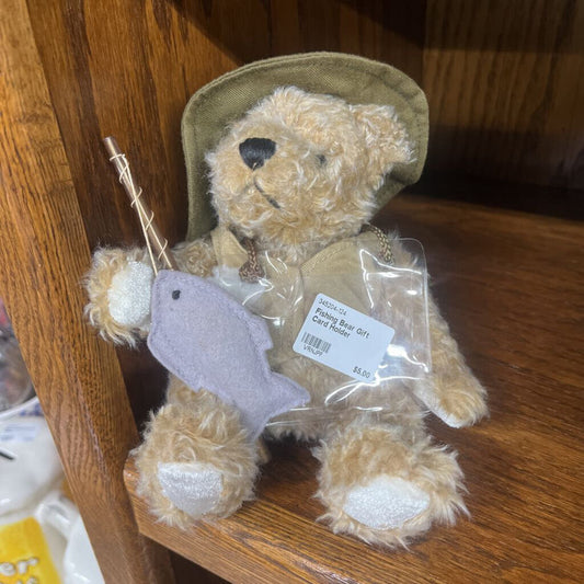 FISHING BEAR GIFT CARD HOLDER