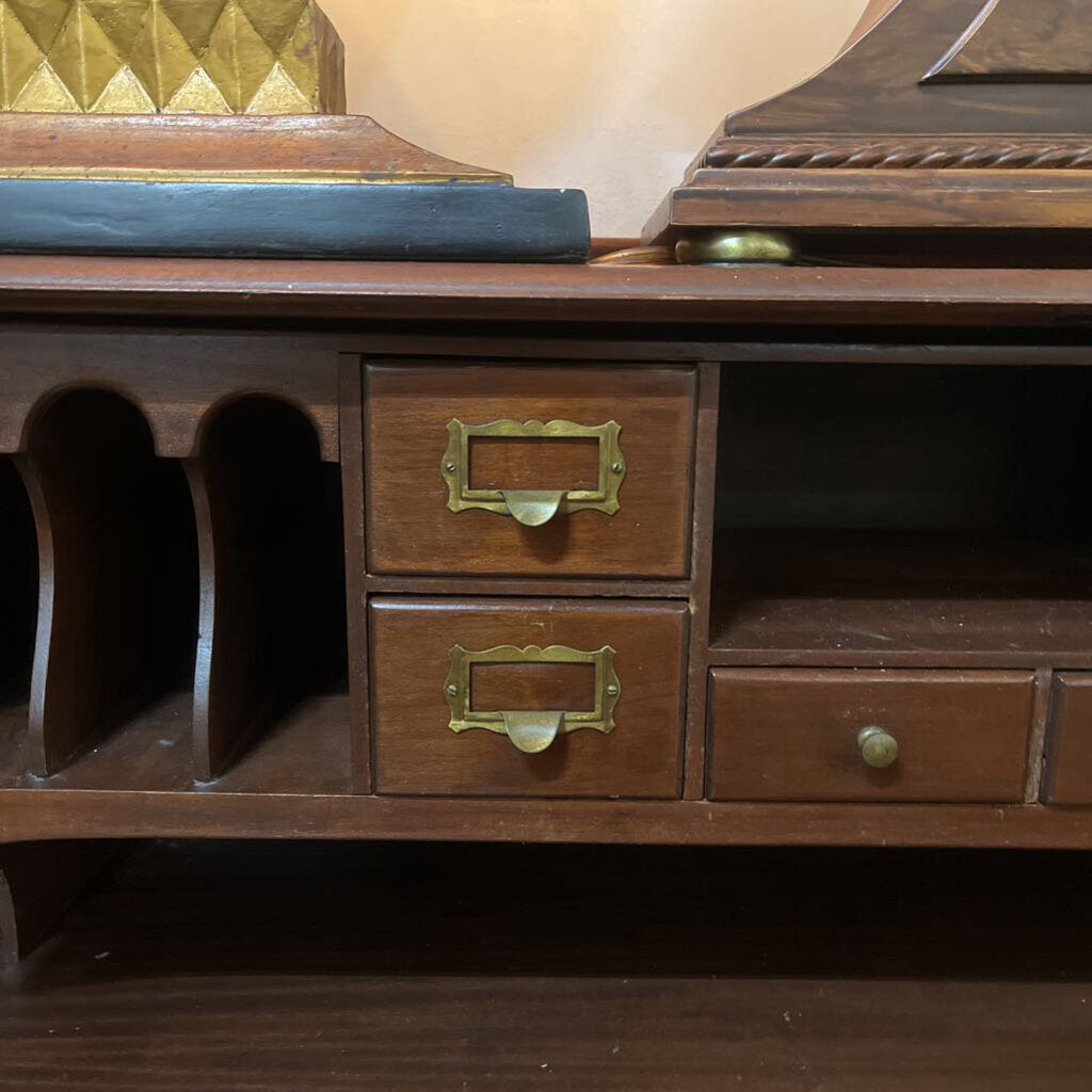 ANTIQUE WOODEN SECRETARY DESK