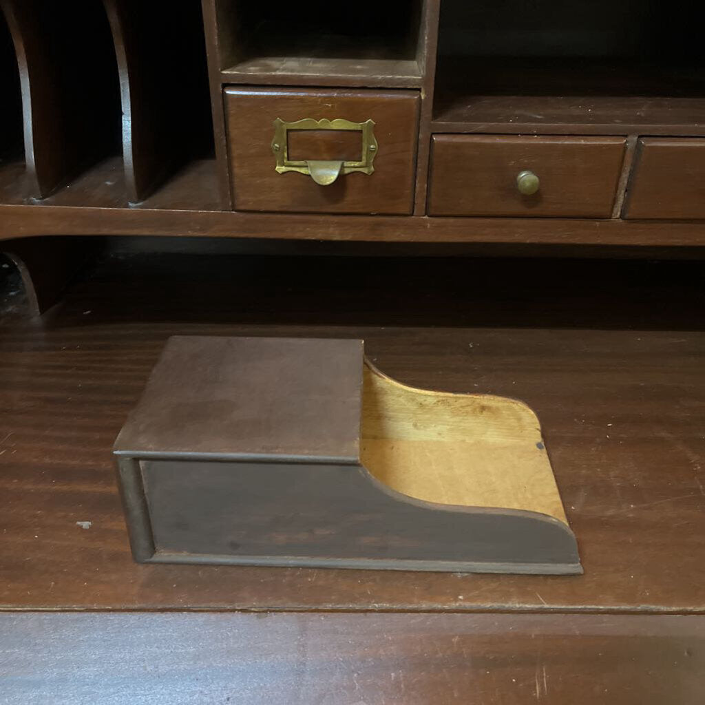 ANTIQUE WOODEN SECRETARY DESK