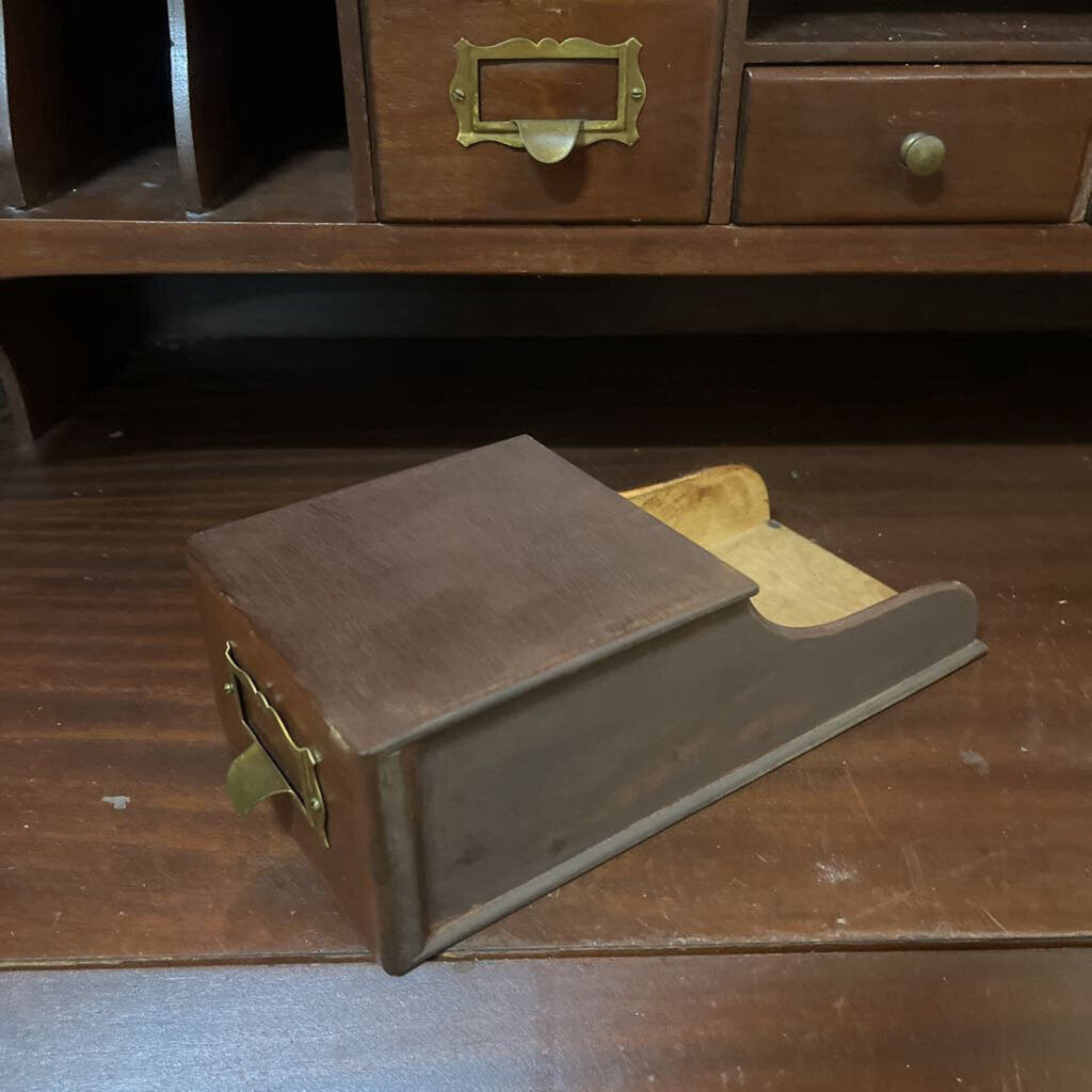 ANTIQUE WOODEN SECRETARY DESK