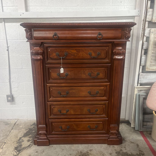 SOLID WOOD 6 DRAWER CHEST OF DRAWERS