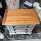 WHITE MULTIPURPOSE 3 DRAWER NIGHTSTAND