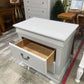 GREY 2 DRAWER NIGHTSTAND