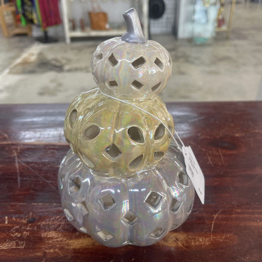 TRIPLE CERAMIC PUMPKIN