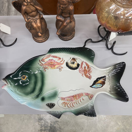VTG LARGE CERAMIC FISH PLATTER