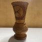 HAND CARVED WOODEN VASE