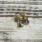GOLDTONE FIGURAL BROOCH