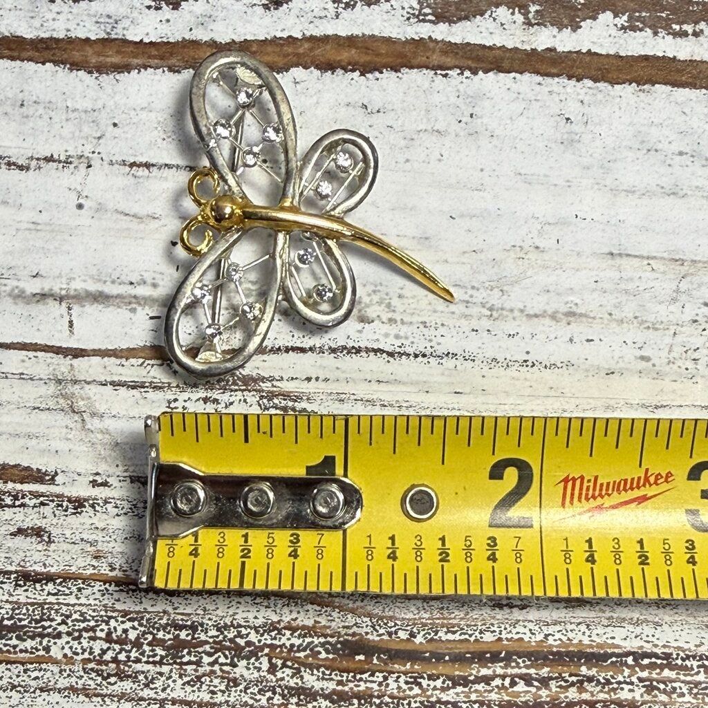 VTG RHINESTONE BUTTERFLY BROOCH