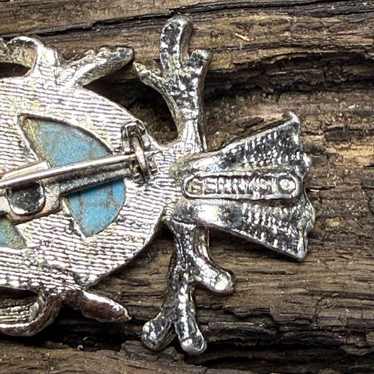 Vtg Thermoset Owl Brooch/Pendant