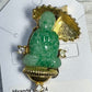 VTG JOMAZ UNSIGNED PEKING GLASS BUDDHA BROOCH