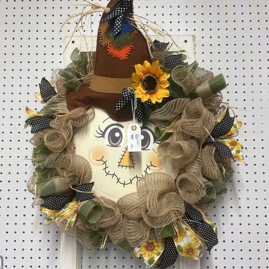 SCARECROW FACE WREATH