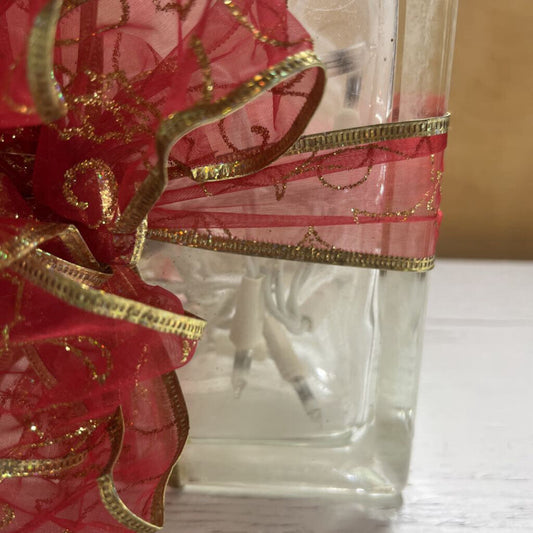 ONE BLOCK GLASS CHRISTMAS DECOR