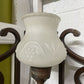 BRONZE STYLE CANDLESTICK FROSTED GLASS GLOBE