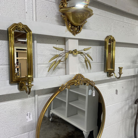 PAIR MIRRORED HOME CO WALL SCONCE