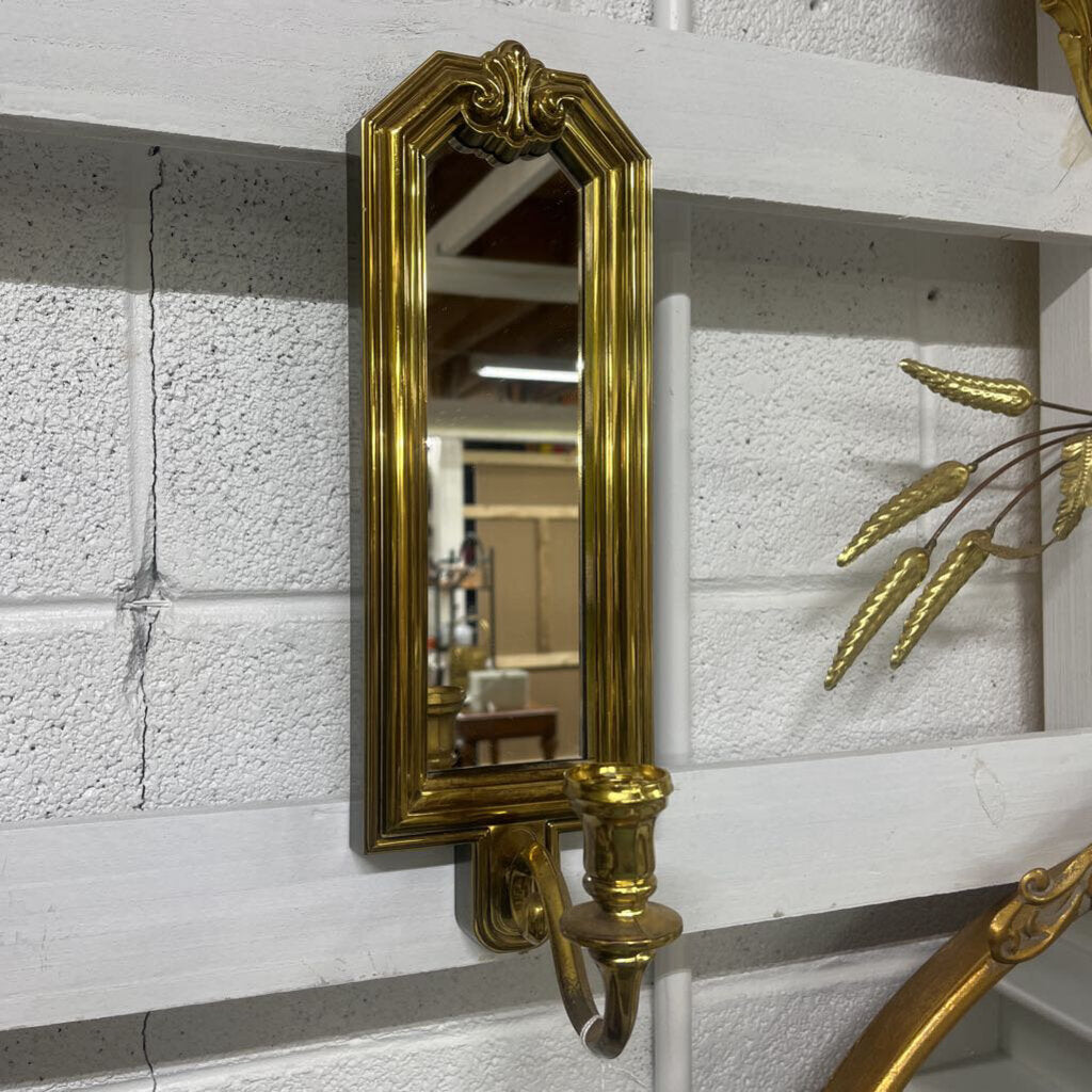 PAIR MIRRORED HOME CO WALL SCONCE
