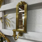 PAIR MIRRORED HOME CO WALL SCONCE