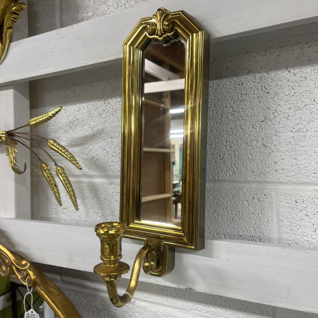 PAIR MIRRORED HOME CO WALL SCONCE