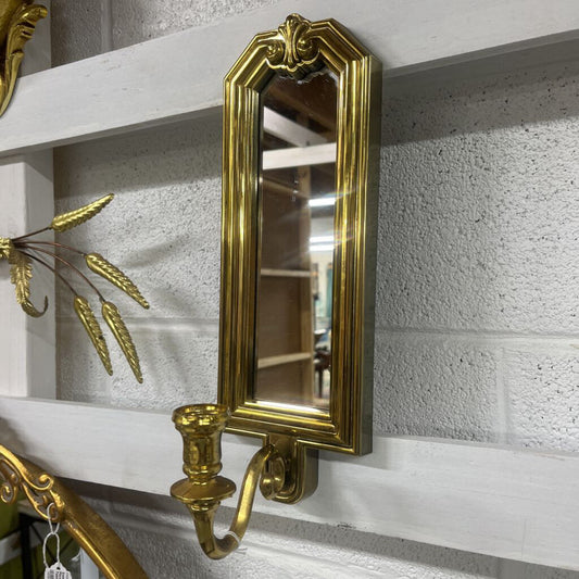 PAIR MIRRORED HOME CO WALL SCONCE