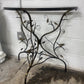 Iron & Glass Birds & Flowers Console Table & Mirror Set