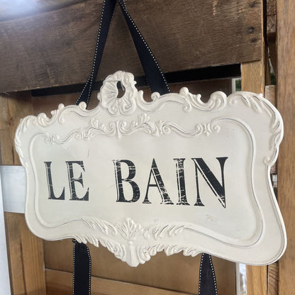 LE BAIN METAL SIGN