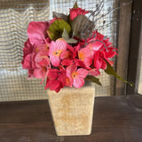 FLOWER BAR-- FLOWER ARRANGEMENT IN ANTIQUE CANDLE MOLD