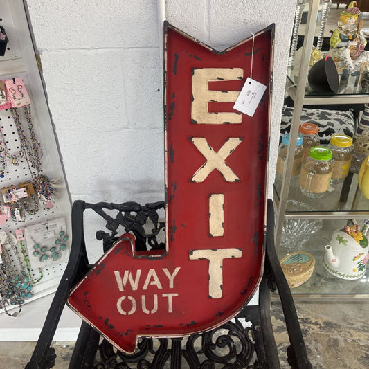 EXIT ONE WAY OUT SIGN