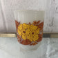 MILK GLASS FIRE KING AUTUMN FLOWERS MUG