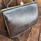 Vtg Patchwork Browns Pillbox Handbag