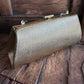VTG GOLD FOIL HANDBAG W/ CHAIN