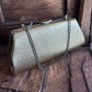 VTG GOLD FOIL HANDBAG W/ CHAIN