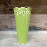 Hosley Potteries Green Scalloped Vase