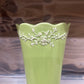 Hosley Potteries Green Scalloped Vase