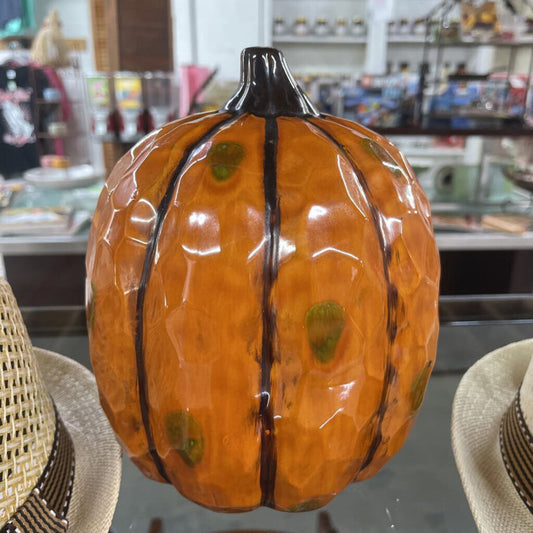 GLAZED CERAMIC PUMPKIN