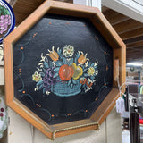 HAND PAINTED TOLEWARE WOOD TRAY