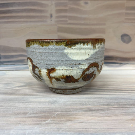 POTTERY BOWL W/ABSTRACT DESIGN