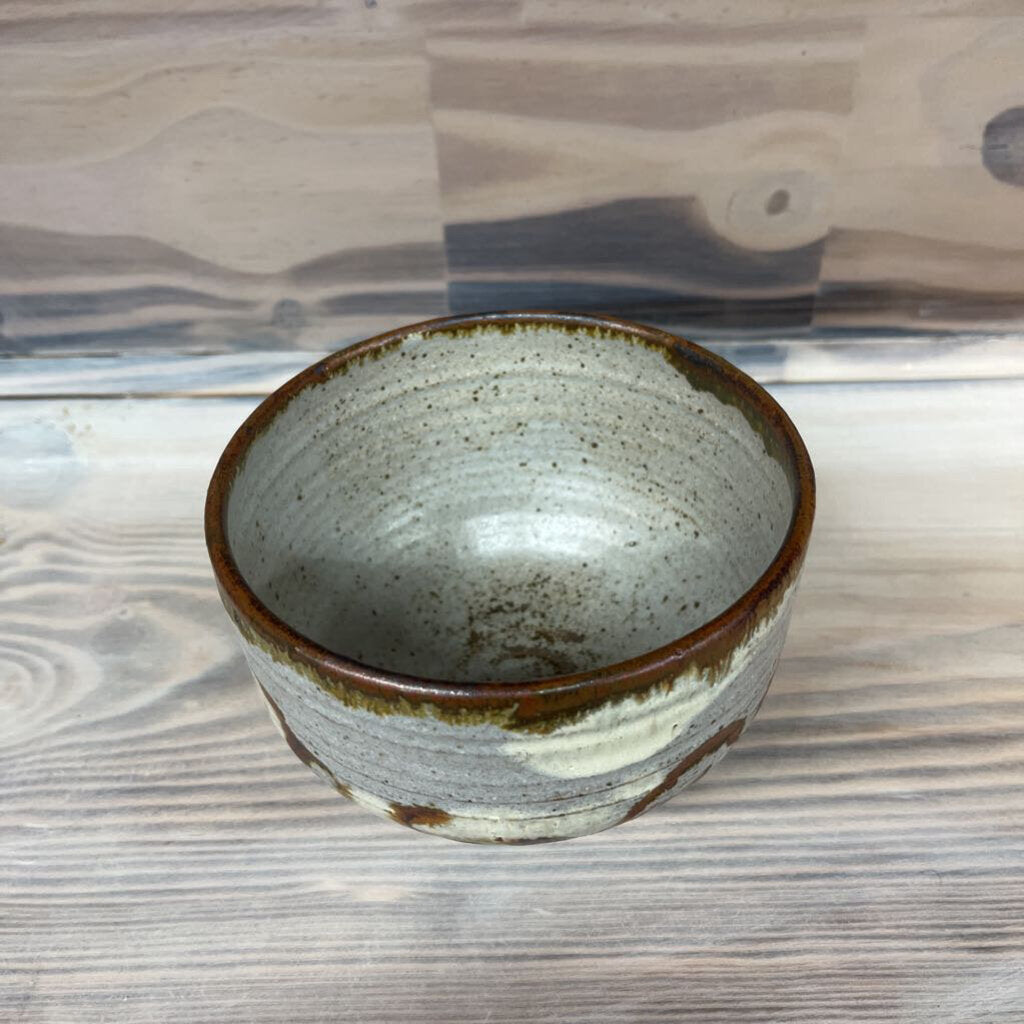 POTTERY BOWL W/ABSTRACT DESIGN