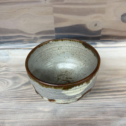 POTTERY BOWL W/ABSTRACT DESIGN