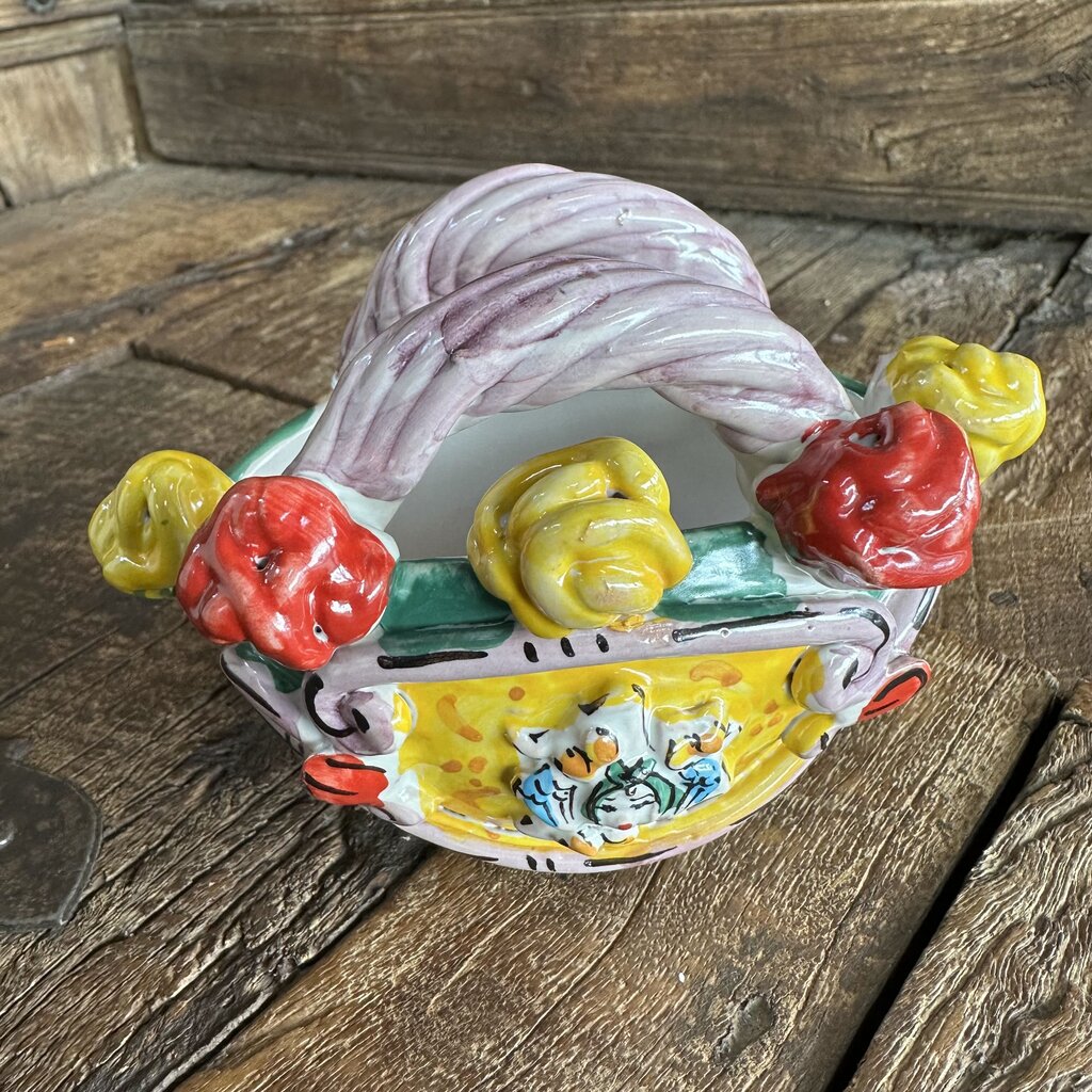 Italian Terra Cotta Mini Basket